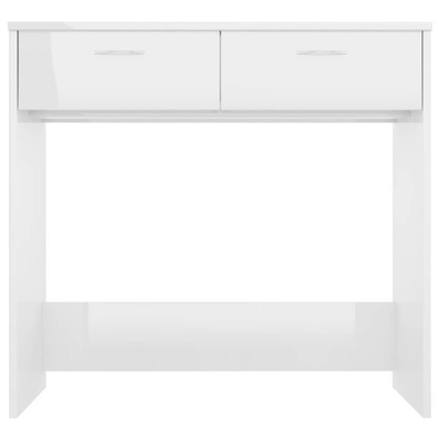 vidaXL Biurko, białe z połyskiem, 80x40x75cm, materiał drewnopochodny