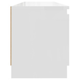 vidaXL Szafka pod TV z oświetleniem LED, biała, połysk, 120x30x35,5 cm
