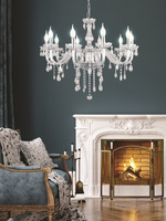 Cristallo lampa wisząca chromowy 10x40W E14 transparentny 30-30351