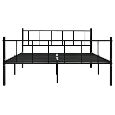 vidaXL Rama łóżka, czarna, metalowa, 180 x 200 cm model standard