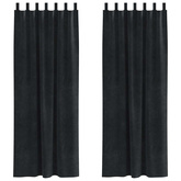 Zasłony zaciemniające 2 pcs Czarny 140 x 245 cm Aksamit