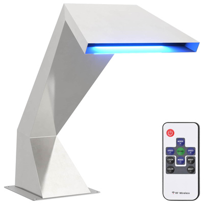 Wodospad do basenu z RGB LED-ami Stal nierdzewna srebrny