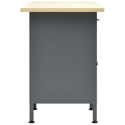 vidaXL Biurko robocze, czarne, 160x60x85 cm, stal
