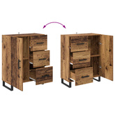 Highboard 2 szt. Stare drewno 69,5 x 34 x 180 cm