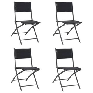 vidaXL Składane krzesła ogrodowe, 4 szt., stal i textilene