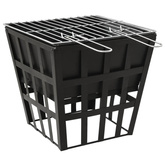 vidaXL Palenisko i grill 2-w-1, 34 x 34 x 48 cm, stal