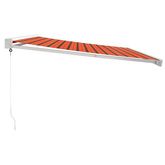 vidaXL Zwijana markiza, pomarańcz i brąz, 4x3 m, tkanina i aluminium