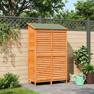 Shed ogrodowy brązowy 106 x 56 x 176,5 cm Drewno Świerkowe
