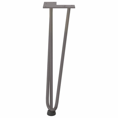 Nogi do stolika kawowego 4 szt. Naturalna stal 42 cm Solidna stal