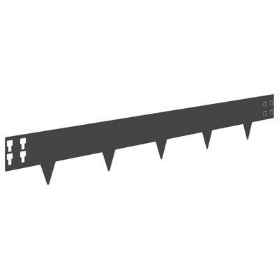 Obrzeże trawnikowe z ostrymi końcówkami 20 szt. 100x15cm Stal