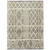 vidaXL Dywan ręcznie tkany, wełna, 120x170 cm, czarny/biały