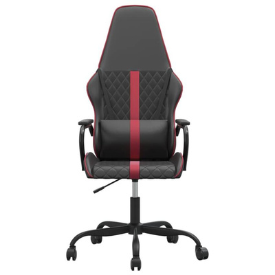 vidaXL Fotel gamingowy, czarno-bordowy, sztuczna skóra model standard