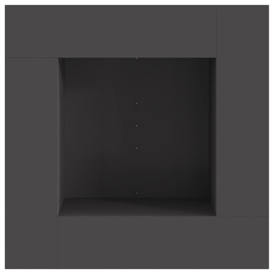 Kominek Czarny 80 x 80 x 40 cm Stal