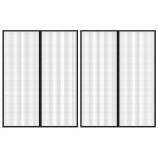 Moskitiera na drzwi z magnesami, 2 szt., czarna, 230x160 cm