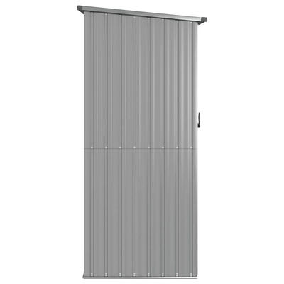 Szopa ogrodowa, szara, 118,5x97x209,5 cm, stal galwanizowana