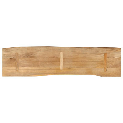 Blat stołu, 160x40x2,5 cm, naturalna krawędź, lite drewno mango