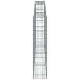Kosze gabionowe, 2 szt, 400x30x140/160 cm, galwanizowane żelazo