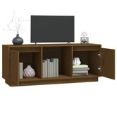 vidaXL Szafka pod TV, miodowy brąz, 110,5x35x44cm, lite drewno sosnowe