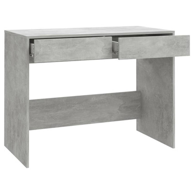 vidaXL Biurko, szarość betonu, 101x50x76,5 cm, materiał drewnopochodny