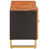 vidaXL Szafka pod TV, brązowo-czarna 105x33,5x46 cm, lite drewno mango