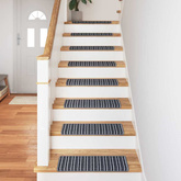 Samoprzylepne maty na schody Paski 15 pcs Szary 65 x 21 x 4 cm