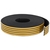 Samoprzylepna uszczelka okienna Czarny 15 x 8 mm 12 m Guma EPDM