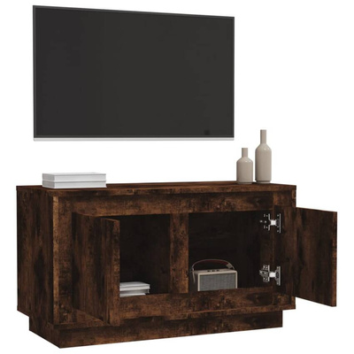 vidaXL Szafka pod TV, przydymiony dąb, 80x35x45 cm