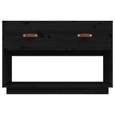 vidaXL Szafka pod TV, czarna, 90x40x60 cm, lite drewno sosnowe