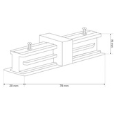 Łącznik wzdłużny do szyny SEVA I Connector White, biały EDO777417 EDO Solutions