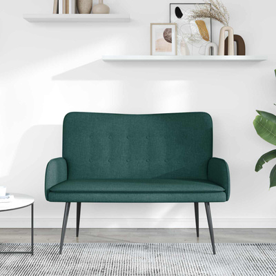 Sofa dwuosobowa Ciemnozielony 115 x 61 x 87 cm tkanina