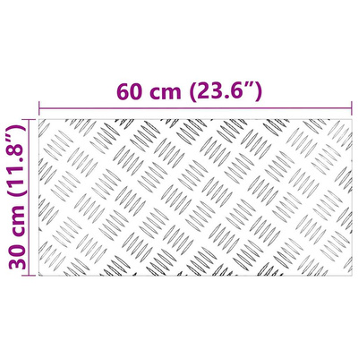 Stopień Prostokątny 4 pcs Srebrny 60 x 30 cm Aluminium