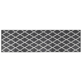 vidaXL Dywan zewnętrzny, szaro-biały, 80x250 cm, dwustronny