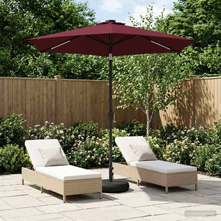 Parasol ogrodowy z oświetleniem LED i podstawą 230 x 230 cm
