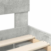 Ramka łóżka Szary beton 75 x 190 cm Lite drewno sosnowe