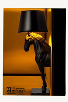 Lampa podłogowa KOŃ HORSE STAND M czarna- włókno szklane