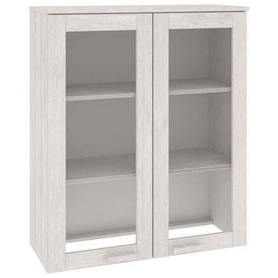 Nadstawka HAMAR, biała, 85x35x100 cm, lite drewno sosnowe
