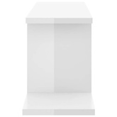 vidaXL Wisząca szafka pod TV, biel z połyskiem, 125x18x23 cm