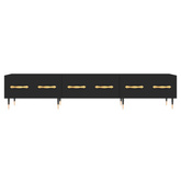 vidaXL Szafka pod TV, czarna, 150x36x30 cm, materiał drewnopochodny