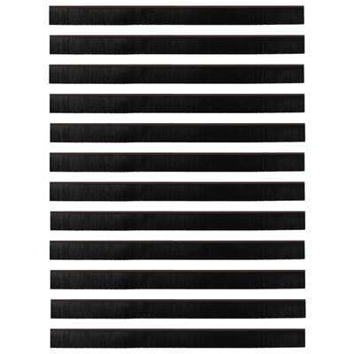 Szczotki uszczelniające do drzwi samoprzylepne 12 szt. 100 cm