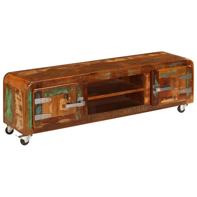 vidaXL Szafka pod TV, 120x30x36 cm, lite drewno odzyskane