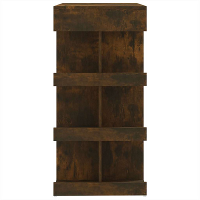 Stolik barowy z półkami, przydymiony dąb, 100x50x101,5cm