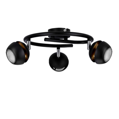 Boni spirala 3x3w gu10 led czarny