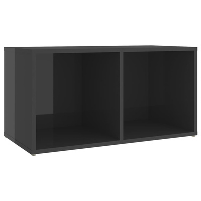 vidaXL Szafka pod TV, wysoki połysk, szara, 72x35x36,5 cm