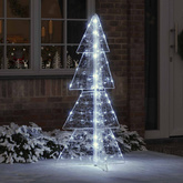 Choinka z 160 diodami LED Zimna Biała 150 cm Akryl