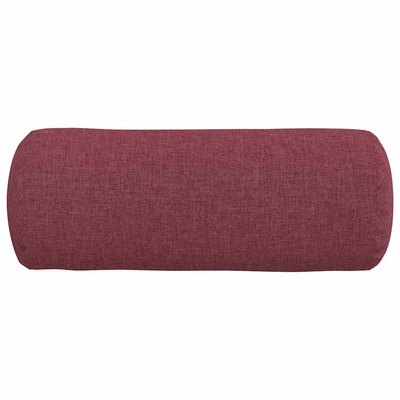 Poduszki Wałkowe 2 pcs Czerwone wino ? 15 x 40 cm tkanina