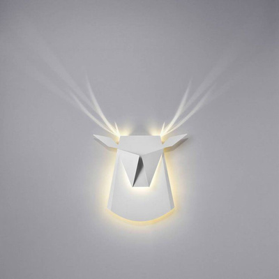 Kinkiet LED Jeleń Abigali Deer Biały