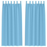 Firany blackout z kółkami 2 pcs Jasnoniebieski 245 x 140 cm