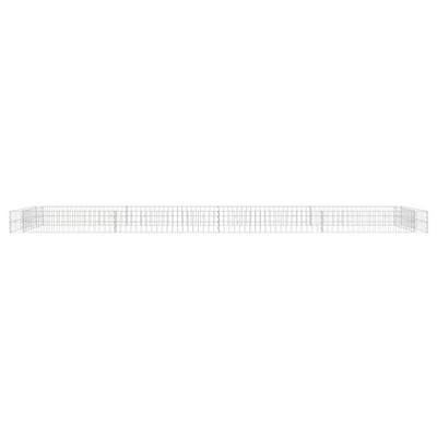 vidaXL Podwyższona donica gabionowa, galwanizowana stal, 400x100x20 cm