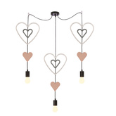 Trio hhh p lampa wisząca czarny 3x20W E27 iq kids biały+różowy+szary