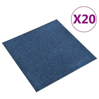vidaXL Podłogowe płytki dywanowe, 20 szt., 5 m?, 50x50 cm, niebieskie